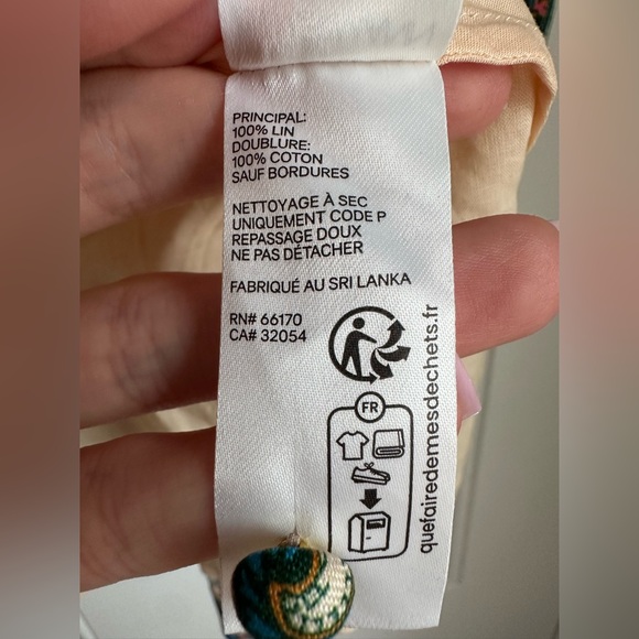 NWT ZIMMERMANN size 0P 2P 2 petite Ottie Plunge paisley linen mini dress multi - Picture 9 of 9